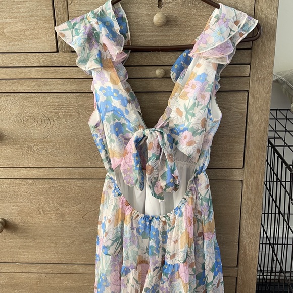 Red Dress Floral Maxi - Picture 4 of 7